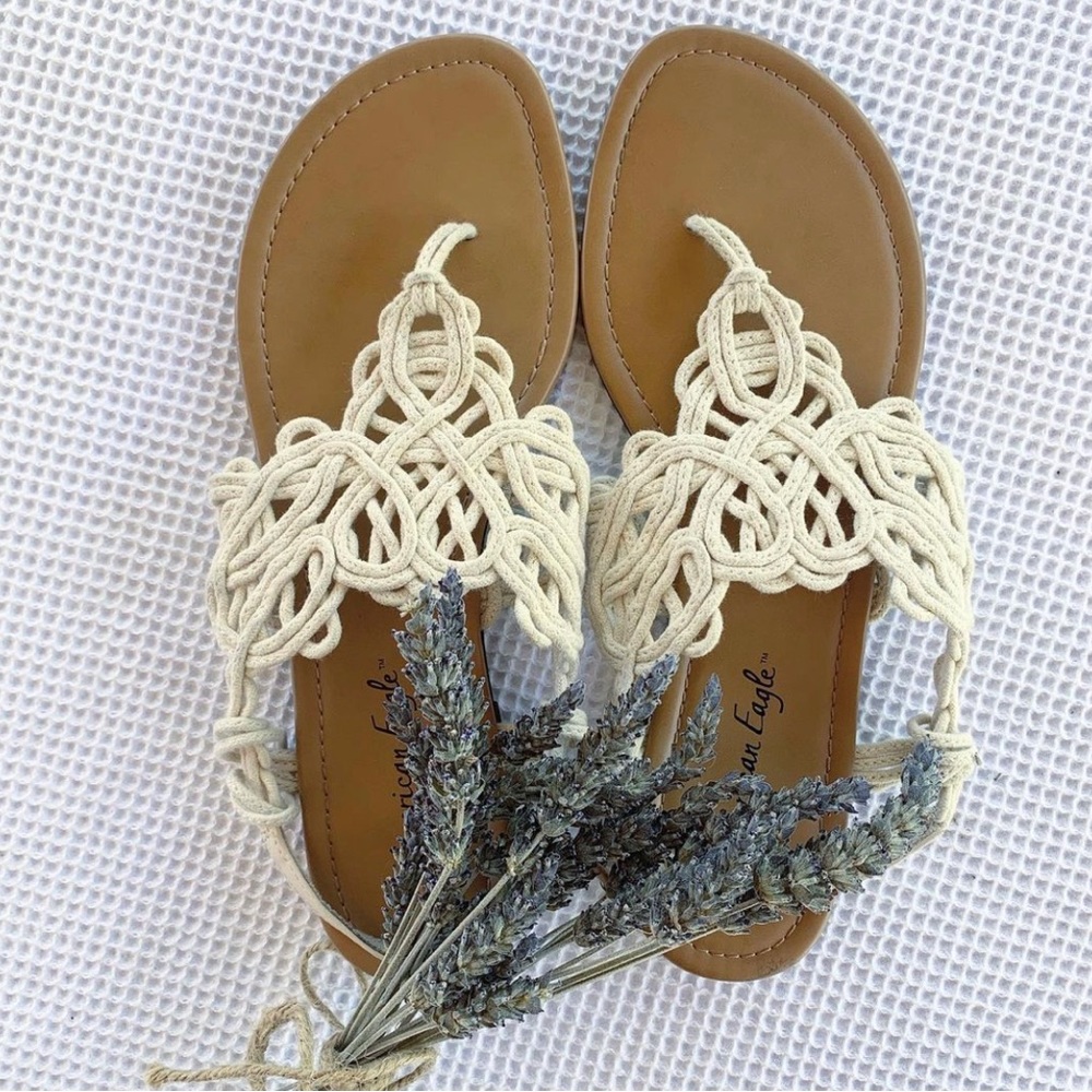 American Eagle Macrame Sandals